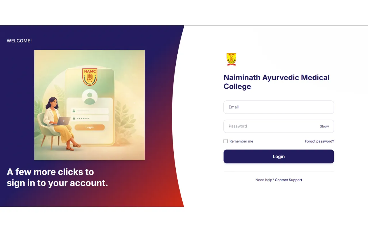 College ERP Web App for Naiminath Ayurvedic Medical College